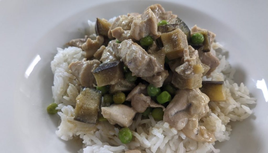 Green curry rice